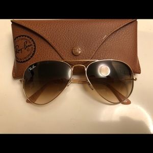 Ray ban brown gradient aviators!